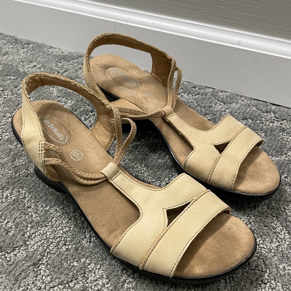 Dr. Scholl’s Double Air-Pillo Low Heel Sandals Size 9